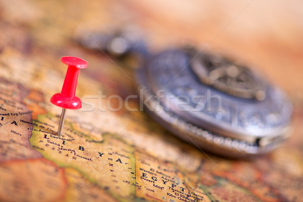 Alten Kompass alte Karte Karte abstrakten Hintergrund Stock foto © tycoon