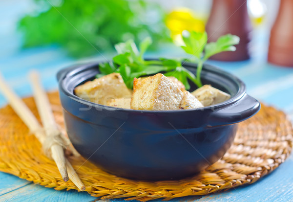 Foto stock: Frito · tofu · comida · Óleo · mercado · pele