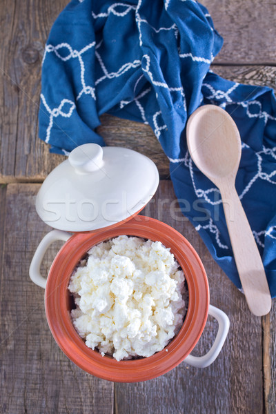 свежие коттедж творог чаши таблице кухне Сток-фото © tycoon