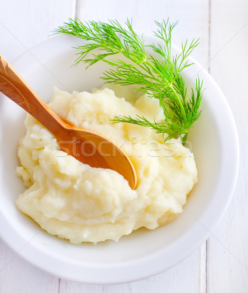 Mushed potato in the white bowl Stock photo © tycoon