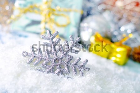 Foto stock: Vela · outro · natal · decoração · caixa · espaço