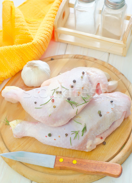雞 腿 食品 葉 晚餐 皮膚 商業照片 © tycoon