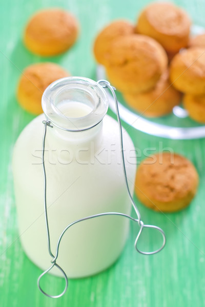 Tej sütik étel üveg szín stúdió Stock fotó © tycoon
