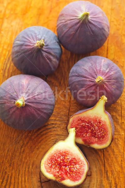 The fig on the wooden board, fresh fig Stock photo © tycoon