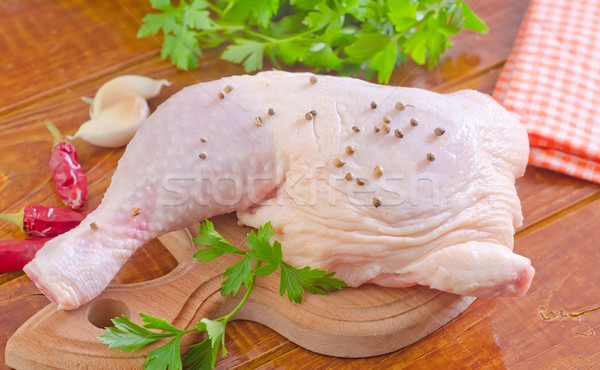 Poulet brut alimentaire feuille cuisine oiseau [[stock_photo]] © tycoon