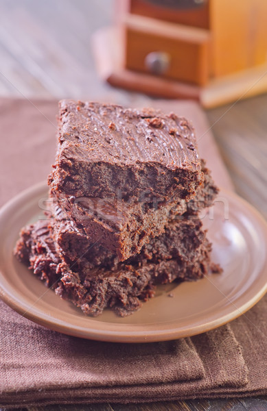 Voedsel chocolade achtergrond cake groep Stockfoto © tycoon