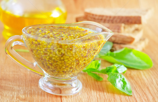 Moutarde chaud cuillère semences grain plat [[stock_photo]] © tycoon