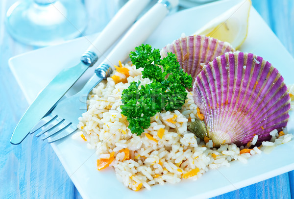 rice with scallop  Stock photo © tycoon