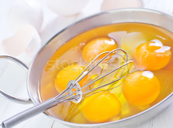 Ruw eieren hout keuken groep boerderij Stockfoto © tycoon