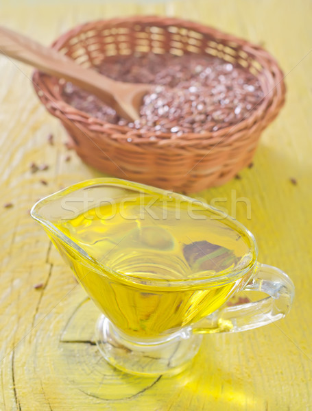 flax seed and oil Stock photo © tycoon