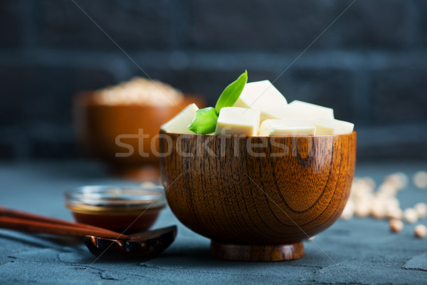 Tofu ser puchar tabeli zdrowia asian Zdjęcia stock © tycoon