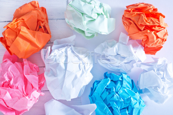 crumpled up paper wads Stock photo © tycoon