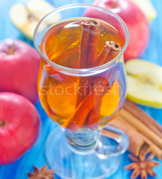 Sok jabłkowy jabłko szkła tle czerwony kolor Zdjęcia stock © tycoon