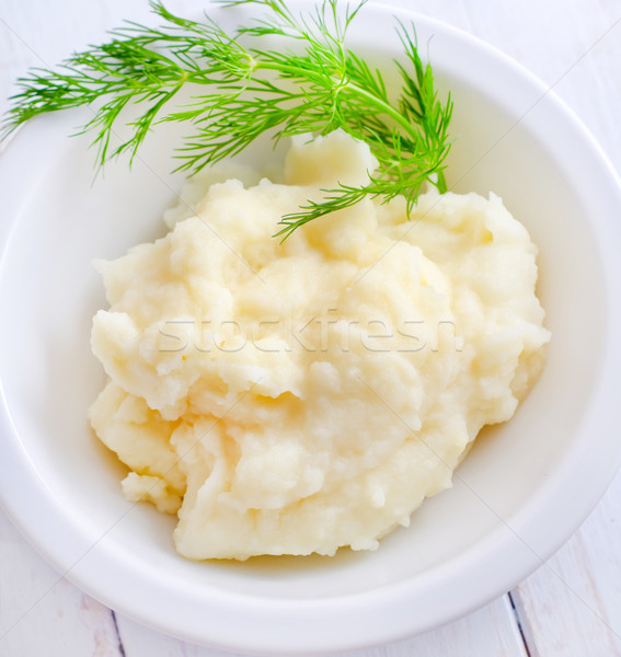 Mushed potato in the white bowl Stock photo © tycoon