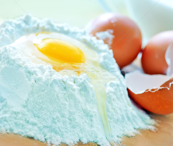 flour and raw eggs Stock photo © tycoon