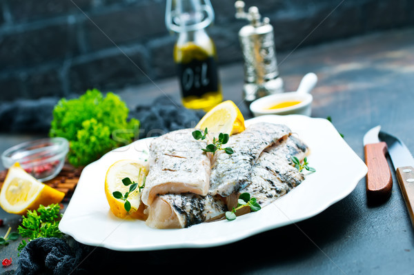 raw fish fillet Stock photo © tycoon