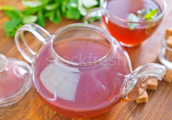 Menta tè vetro sfondo medicina colazione Foto d'archivio © tycoon