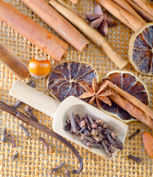 Cocoa and aroma spices Stock photo © tycoon