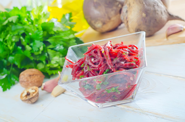 Ensalada alimentos hojas cena rojo cocina Foto stock © tycoon