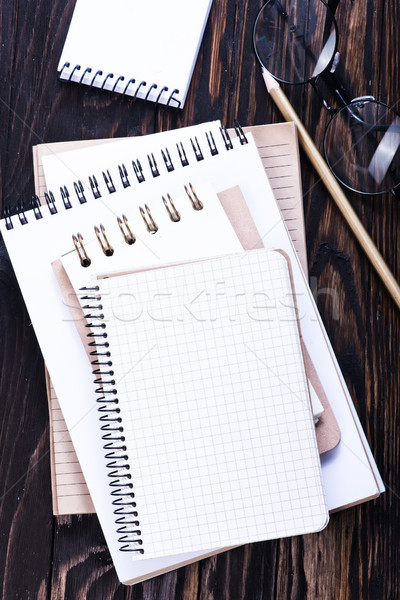 Stack of spiral notebooks Stock photo © tycoon