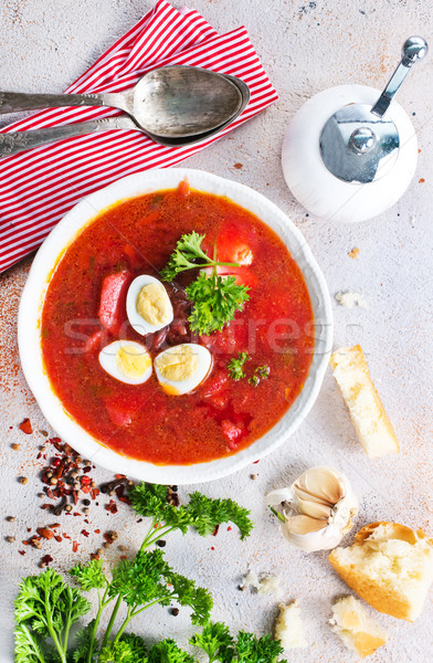 Stock photo: Traditional Ukrainian borsch