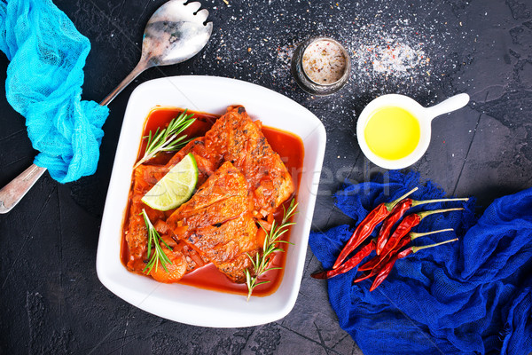 fish with tomato sauce  Stock photo © tycoon