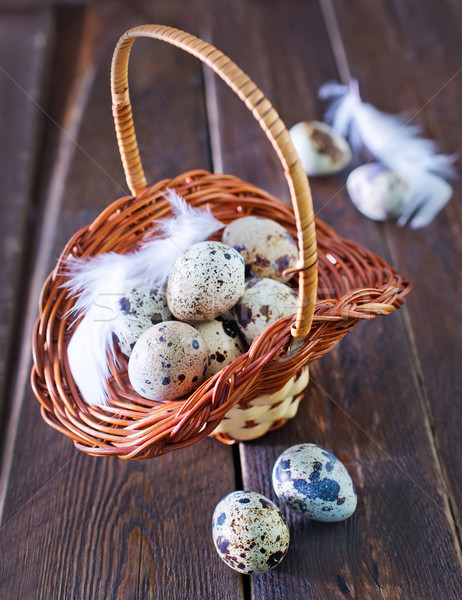 raw quail eggs Stock photo © tycoon