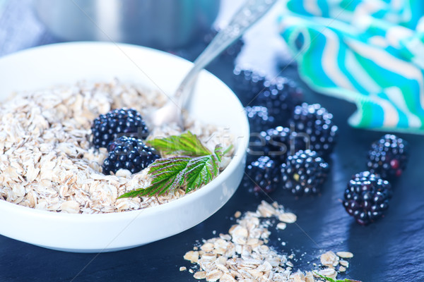oat flakes and blackberry Stock photo © tycoon