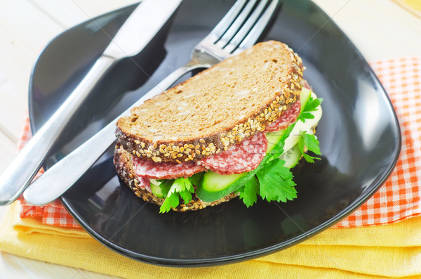 Sandwich salute verde rosso colazione impianto Foto d'archivio © tycoon