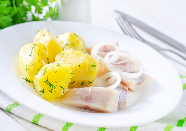 potato and herring Stock photo © tycoon