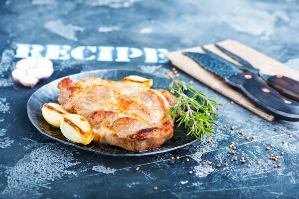 Stok fotoğraf: Et · plaka · tablo · gıda · restoran