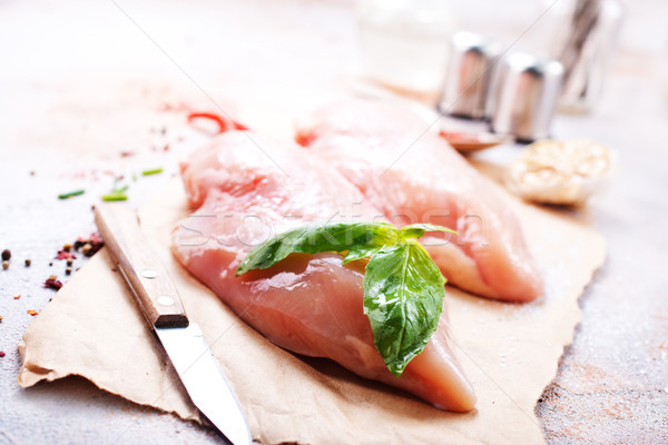 Stock photo: raw chicken fillet
