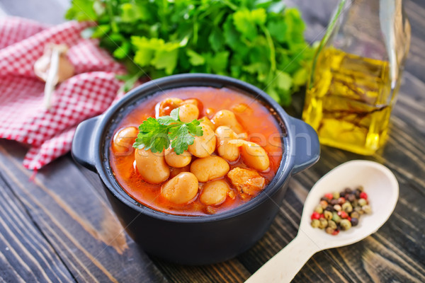 Sopa de feijão cor pimenta mexicano vegetal batata Foto stock © tycoon