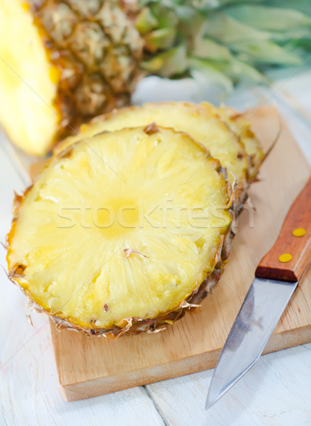 菠蘿 水果 健康 夏天 綠色 吃 商業照片 © tycoon
