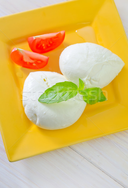 Mozzarella fond fromages rouge blanche manger [[stock_photo]] © tycoon