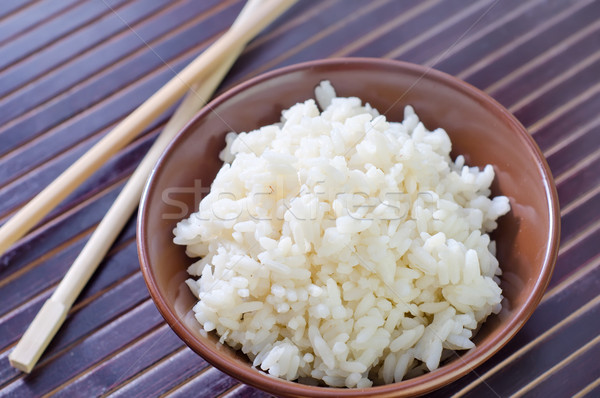 Gotowany ryżu żywności przestrzeni życia bambusa Zdjęcia stock © tycoon