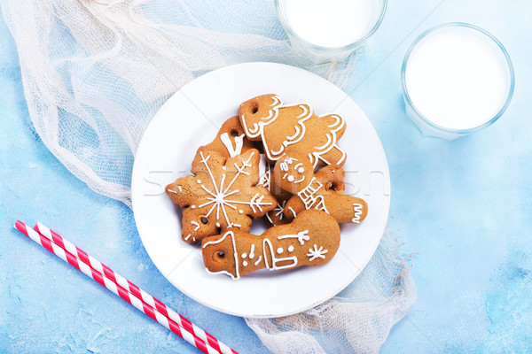 Foto d'archivio: Natale · cookies · tavola · albero · sfondo · bellezza