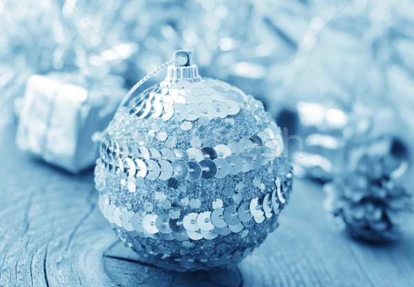 Silver balls and cristmas decoration Stock photo © tycoon