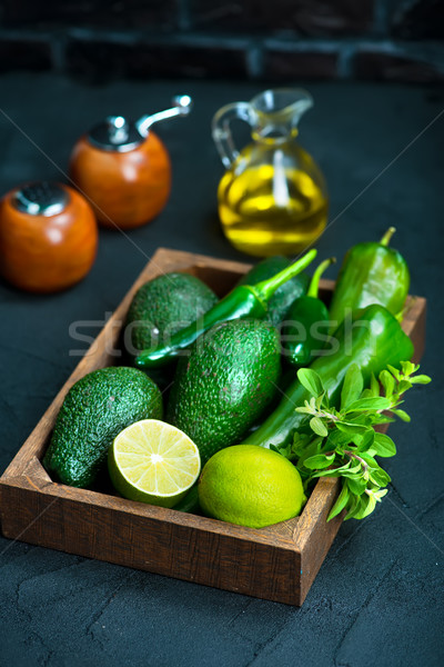 Alimentos verduras frescas frutas mesa jardín verde Foto stock © tycoon