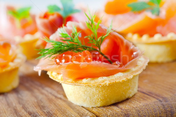 basket with salmon Stock photo © tycoon