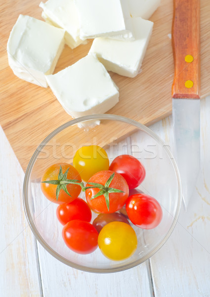 Feta tomate ulei alb stil de viaţă proaspăt Imagine de stoc © tycoon