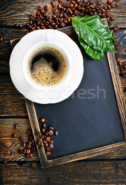 Kahve sehpa bo ahşap arka plan duman Stok fotoğraf © tycoon