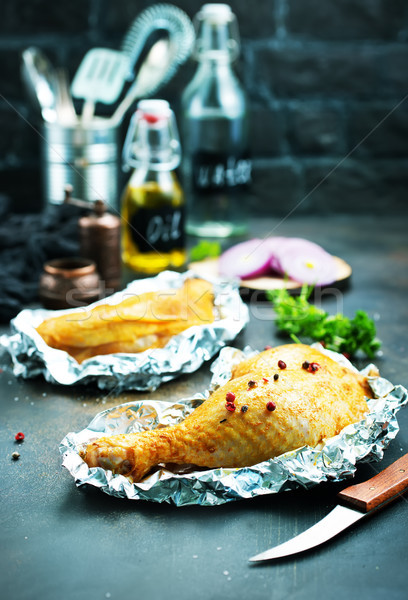 Tavuk bacaklar baharat gıda mutfak tablo Stok fotoğraf © tycoon