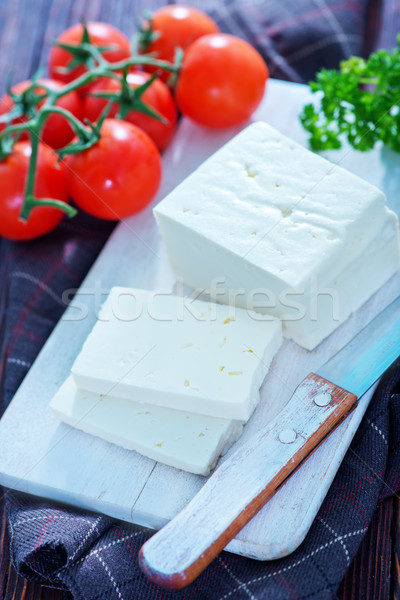 Boord tabel salade witte kubus Stockfoto © tycoon