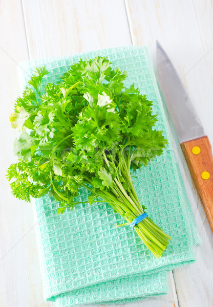 Perejil hoja cocina medicina color ensalada Foto stock © tycoon