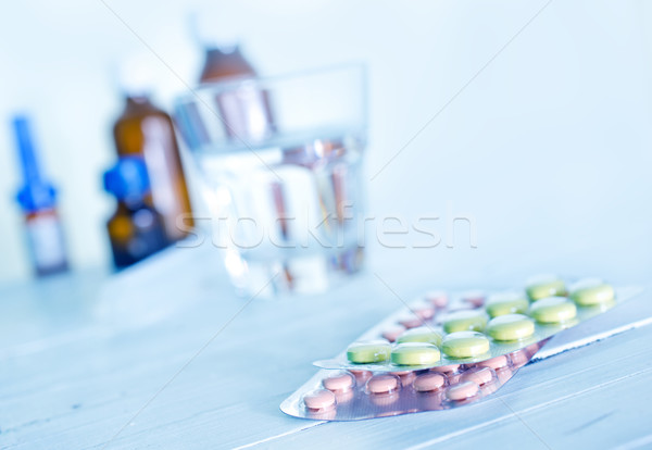 pills and water Stock photo © tycoon