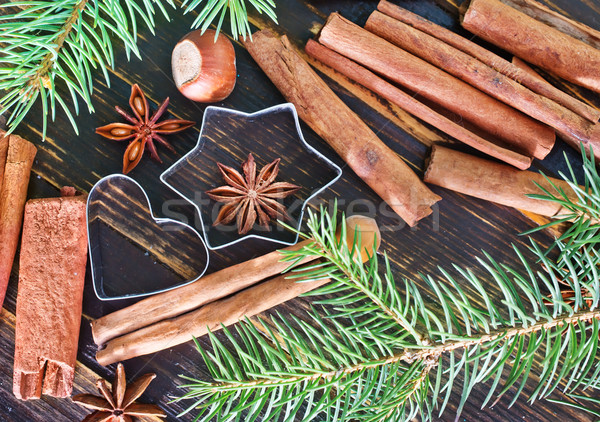 Przyprawy cookie christmas cookie tabeli pomarańczowy Zdjęcia stock © tycoon