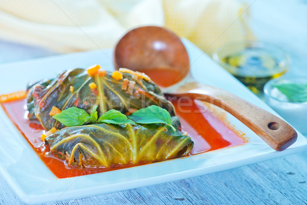 dolma with tomato sauce Stock photo © tycoon