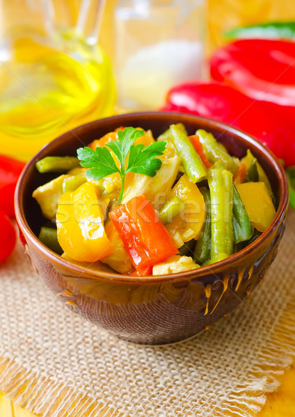 Fresh vegetable stew in the bowl Stock photo © tycoon
