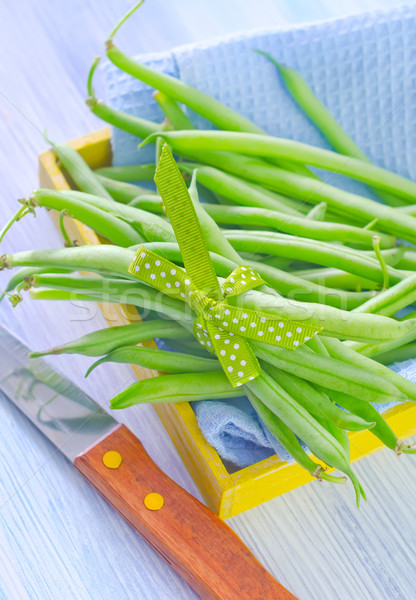 Zöldbab levél egészség háttér zöld tányér Stock fotó © tycoon